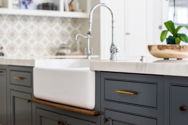 One of my favorite combinations is to use flat drawer fronts and combine them with a beaded inset cabinet frame. It adds just enough detail to really make a custom cabinet look perfectly thought out.